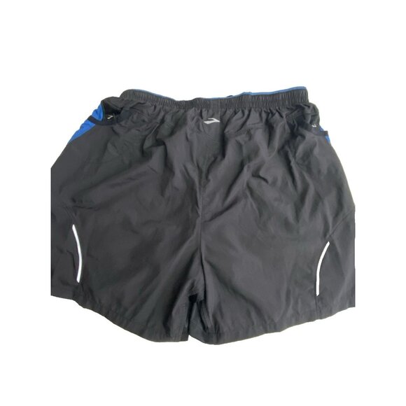 Brooks Mens Black Baltic Size Medium Infiniti Notch Shorts II 65+ degrees 2 in 1 - Picture 2 of 14